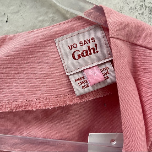 Lisa Says Gah Topanga Dress Puff Sleeve Midi Pink Rose Size Small - Picture 5 of 6